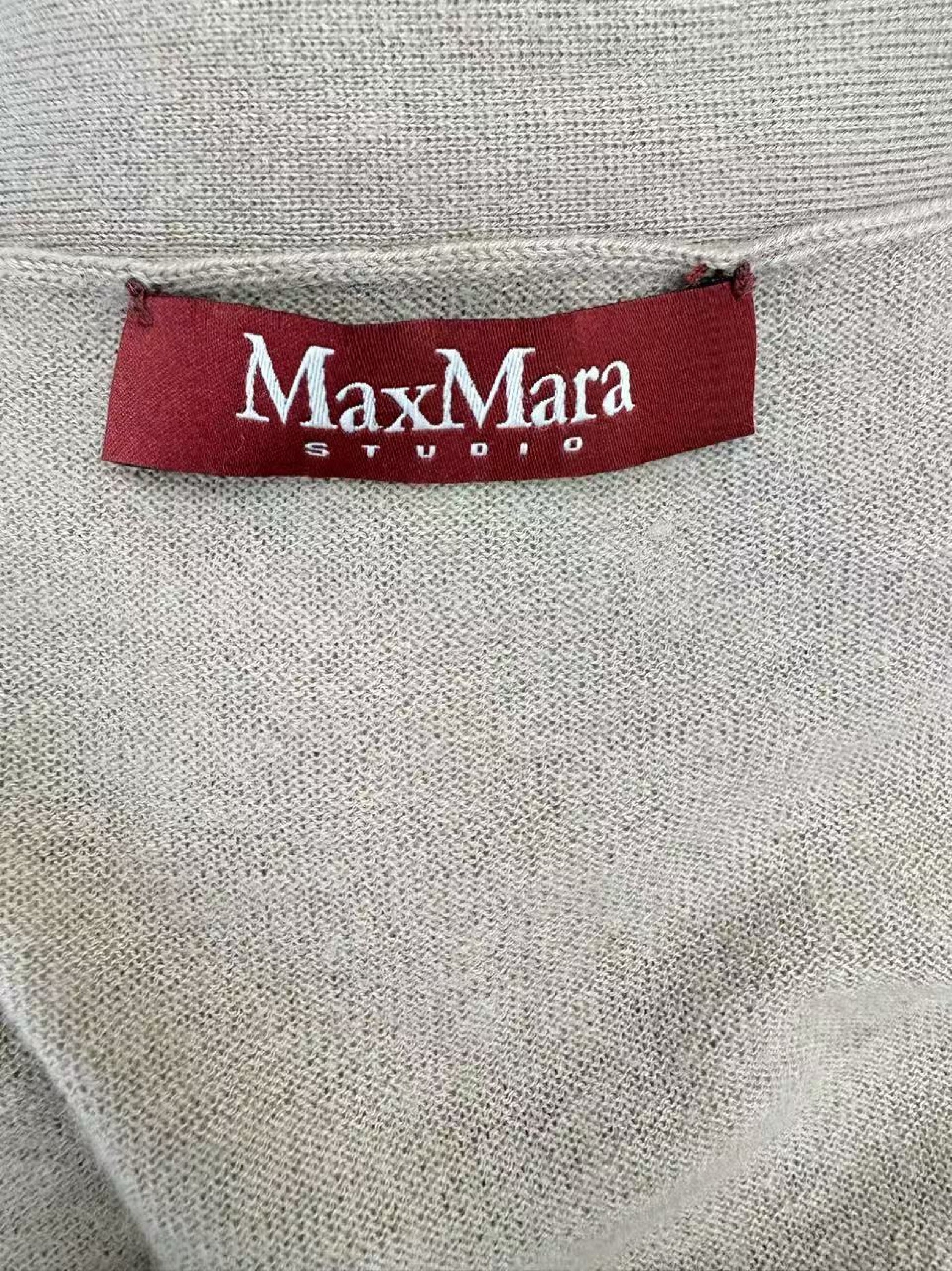 Max Mara Max Mara Color-Scheme Long Cardigan Beige x Blue Coat