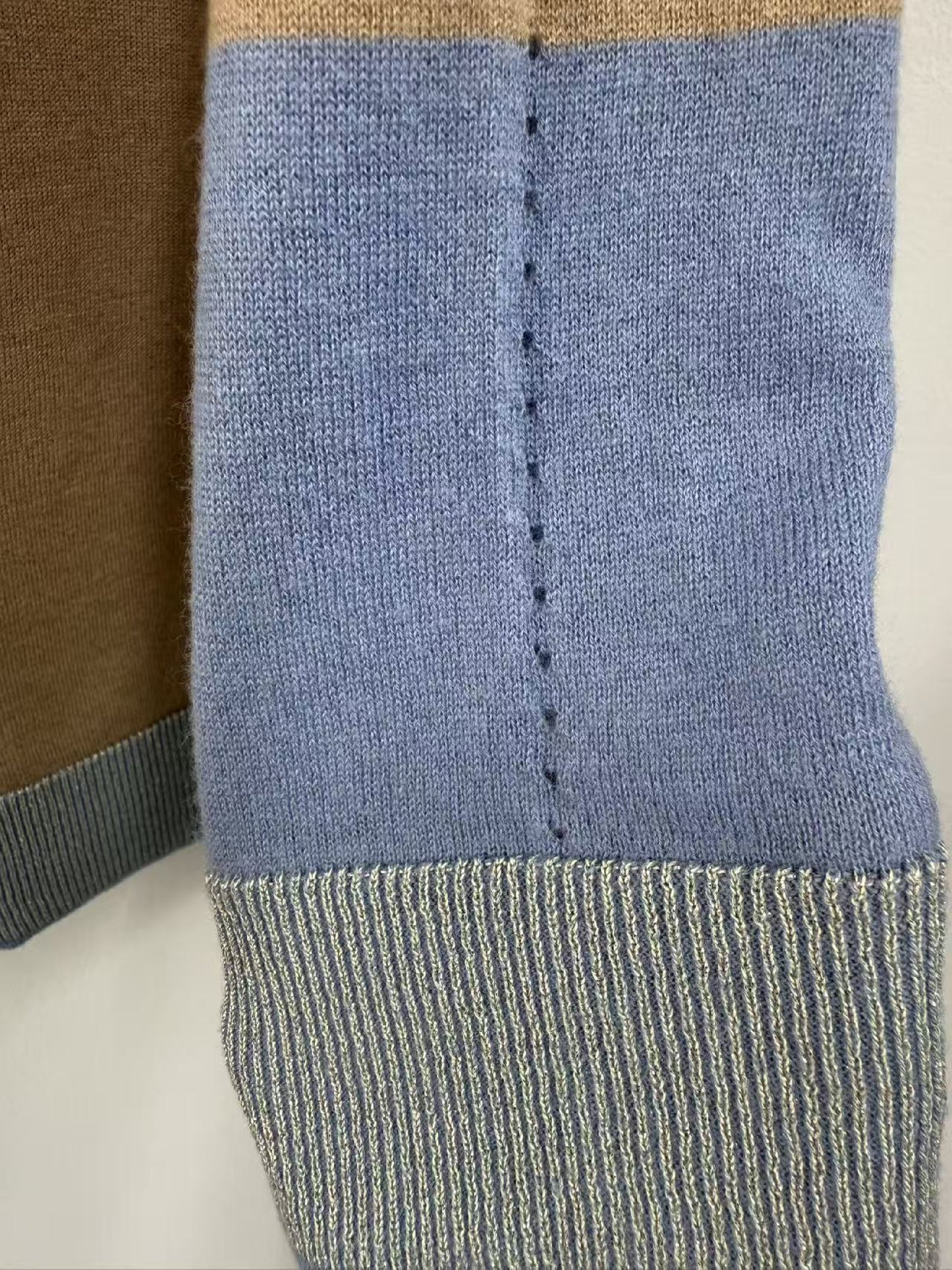 Max Mara Max Mara Color-Scheme Long Cardigan Beige x Blue Coat