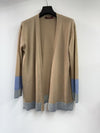 Max Mara Max Mara Color-Scheme Long Cardigan Beige x Blue Coat