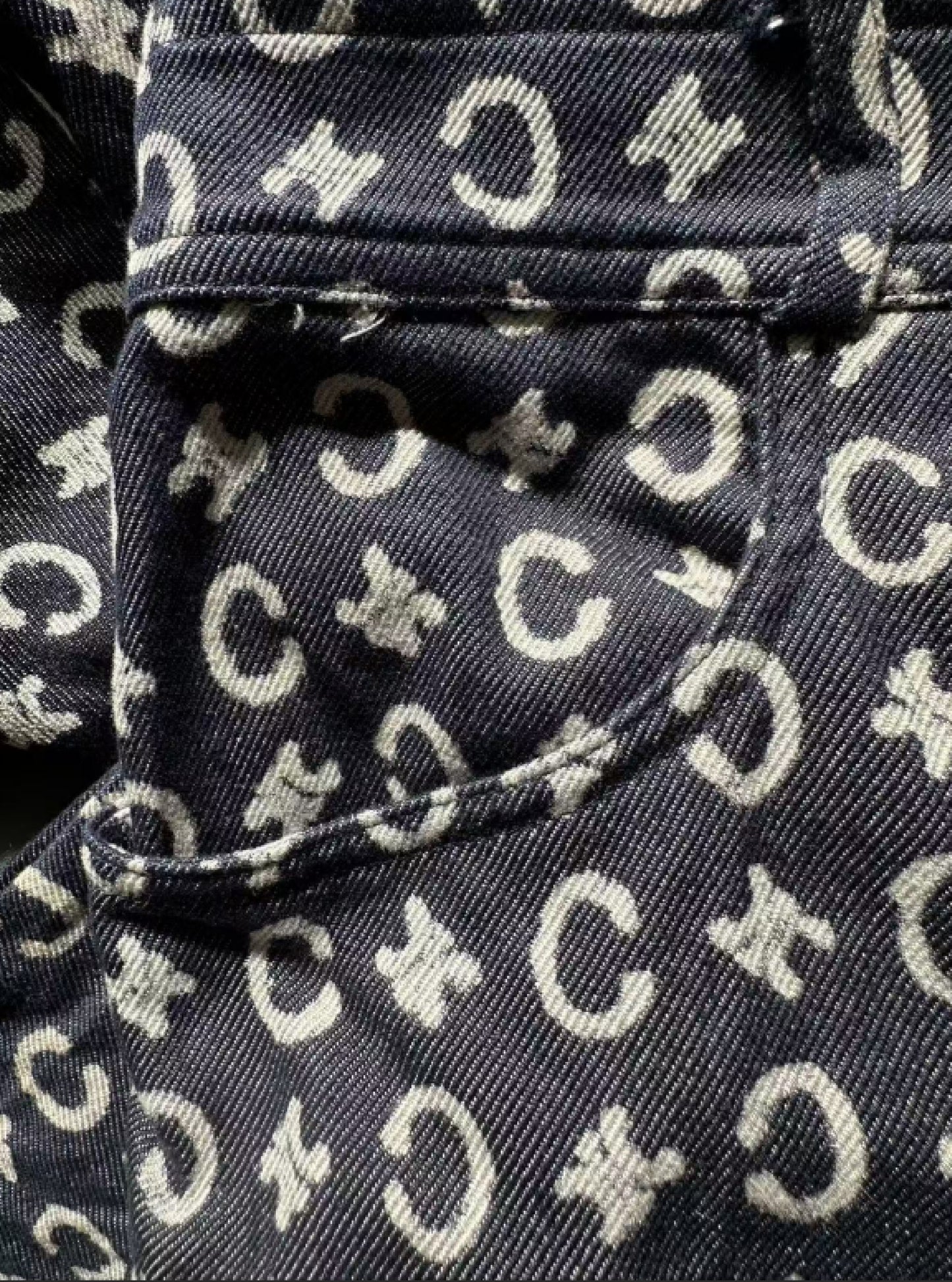 CELINE Logo Blue Jeans Size 38 Pants