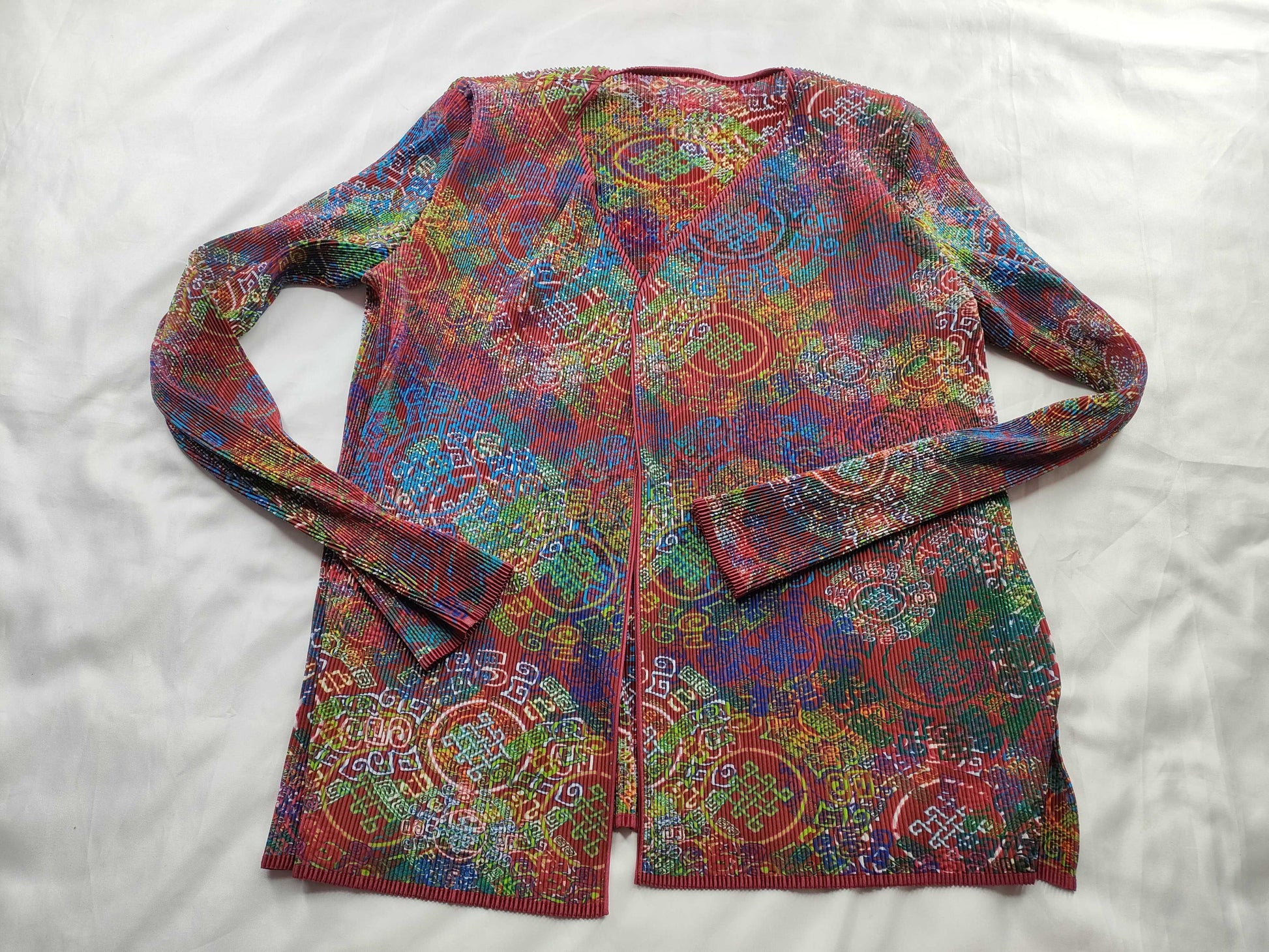 ISSEY MIYAKE FETE Pleated Cardigan Top