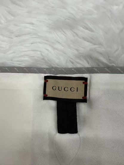 GUCCI Sash Belt with Web and GG Pattern, 100% Silk, Gray, Tag Included, Excellent Condition, Size M, Other Apparel