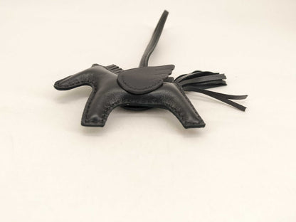 HERMES Rodeo Charm Pegasus K Stamp Black Charm