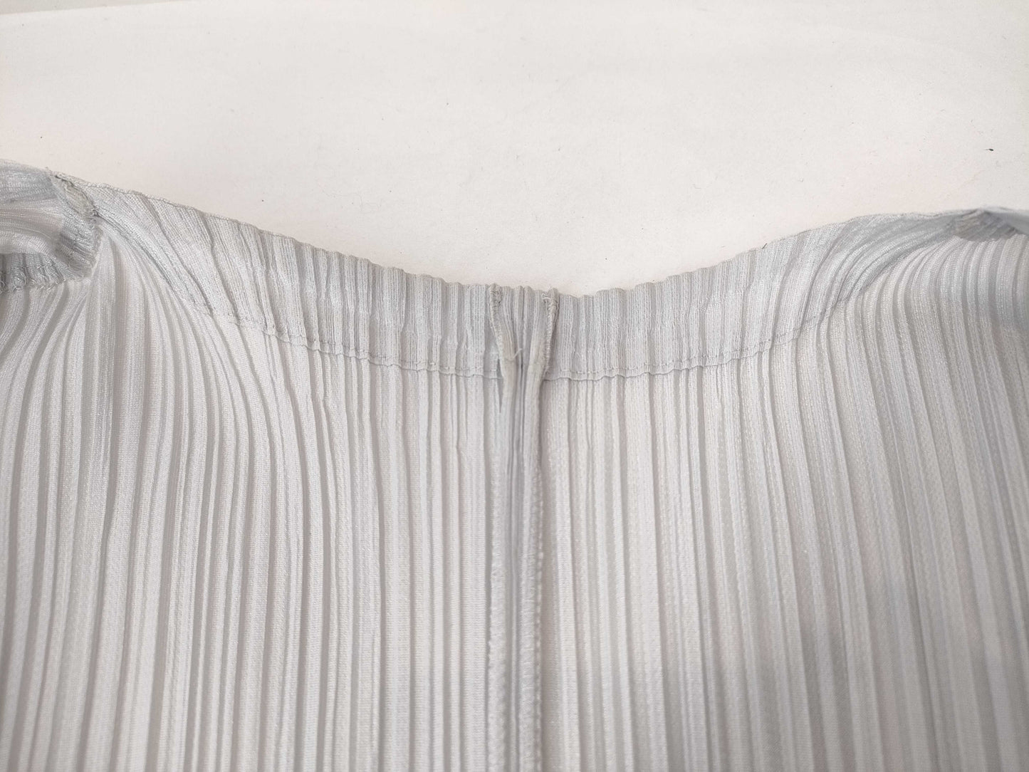 PLEATS PLEASE Issey Miyake front mesh panel cardigan, light gray, PP33-JO531