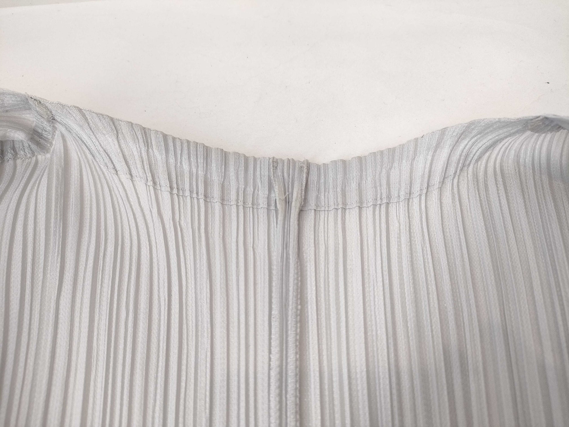 PLEATS PLEASE Issey Miyake front mesh panel cardigan, light gray, PP33-JO531