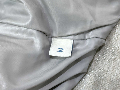 MONCLER 2020 TORCON Wool Down Jacket with Lamé Logo Plate, Beige, Size 2 