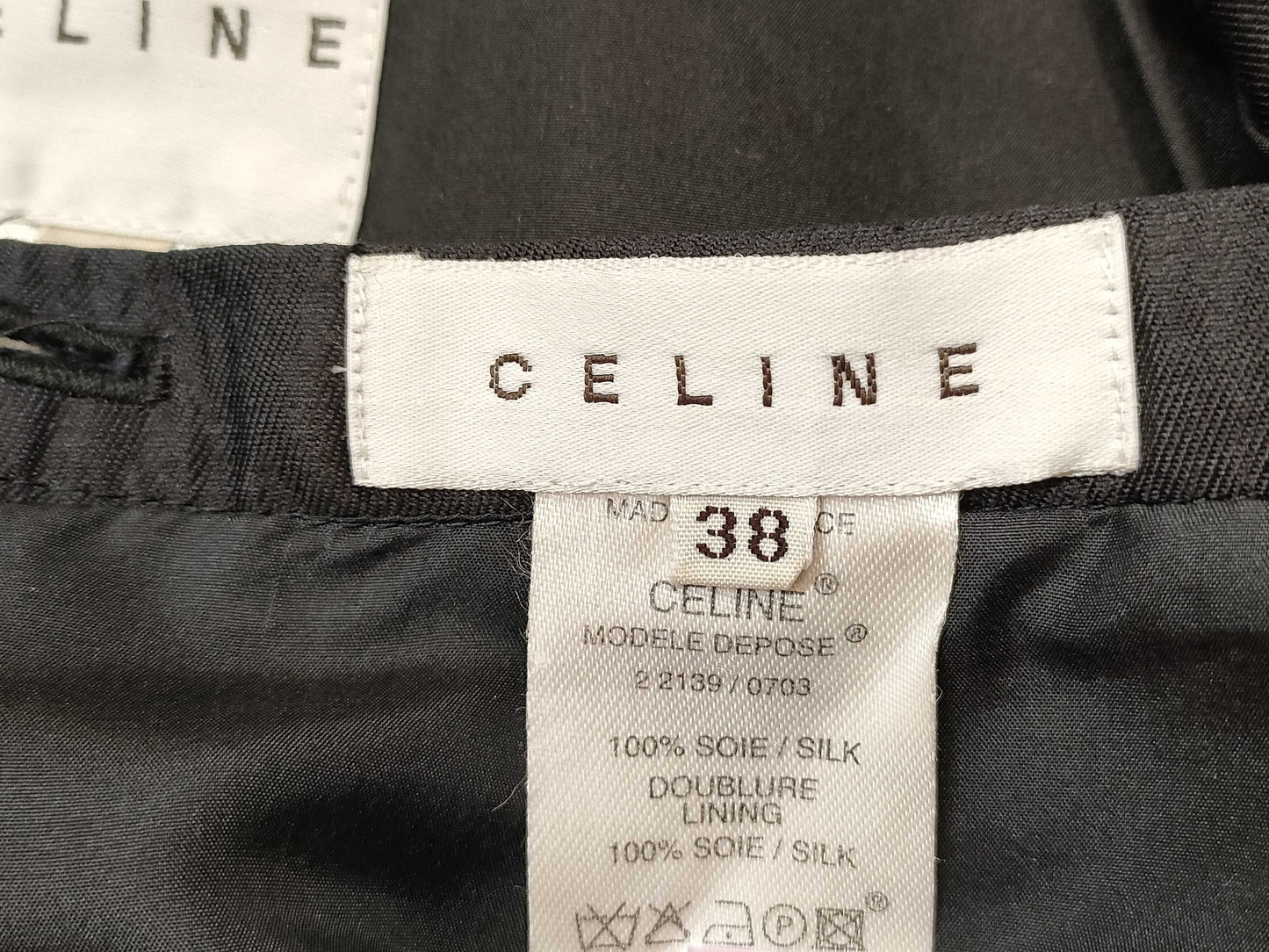 CELINE Silk Suit 2 5285 2 2139 Black 38 Other Apparel
