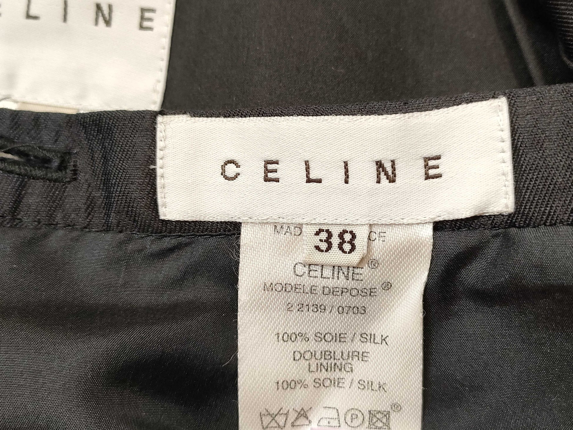 CELINE Silk Suit 2 5285 2 2139 Black 38 Other Apparel
