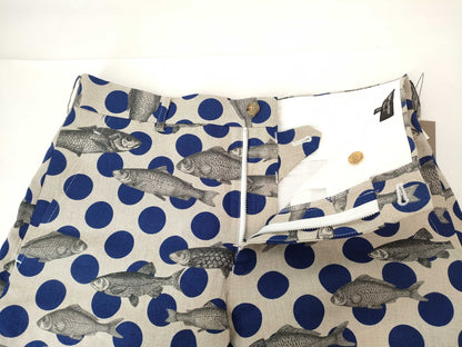 COMME des GARÇONS Comme des Garçons Homme Plus AD2016 Dot and Fish Print Shorts PS-P048 Beige XS Pants