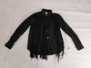 COMME des GARÇONS AD2021 Product Dyed Fringe Design L/S Shirt RI-B007 Black XS Shirt