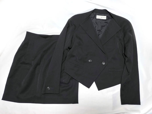 ISSEY MIYAKE 93SS Cropped Jacket and Skirt Wool Set IM31-FD366 / IM31-FG368 Black Other Apparel