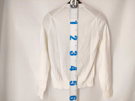 COMME des GARÇONS Comme des Garçons Comme des Garçons AD2017 18SS Lace Print Gingham Check Knit Cardigan CA-N002 White Cardigan