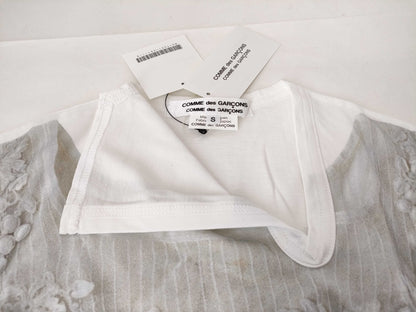 COMME des GARÇONS Comme des Garçons Comme des Garçons AD2017 18SS Lace Print Cutout T-Shirt RA-T001 White