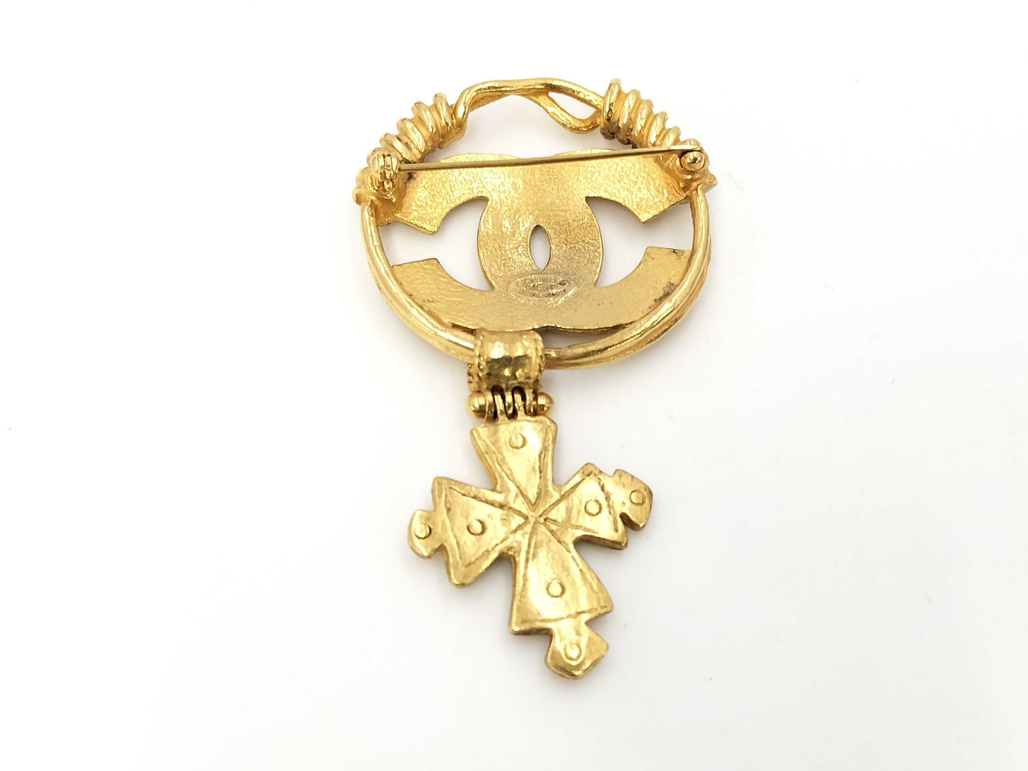 CHANEL 94P Coco Mark Gold Brooch