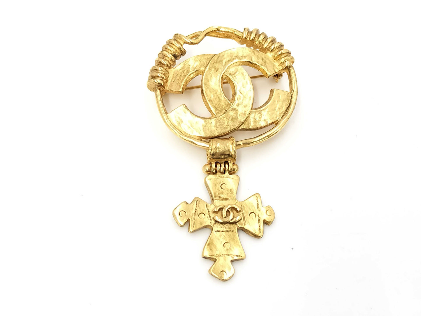 CHANEL 94P Coco Mark Gold Brooch