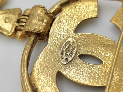 CHANEL 94P Coco Mark Gold Brooch