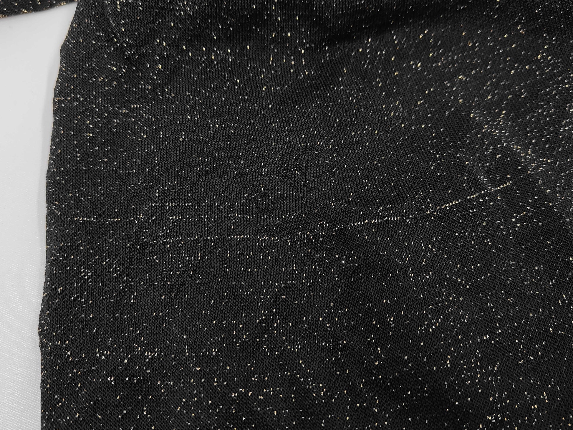 GUCCI Glitter Switch Knit Dress 167843 Gold Black Dress