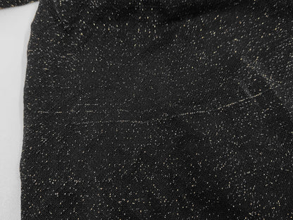 GUCCI Glitter Switch Knit Dress 167843 Gold Black Dress