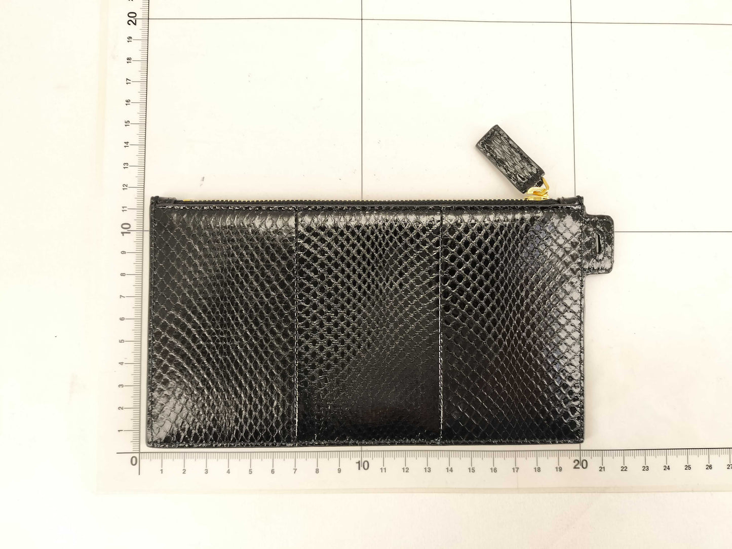 SAINT LAURENT Python Logo Pouch 669907 Black Pouch