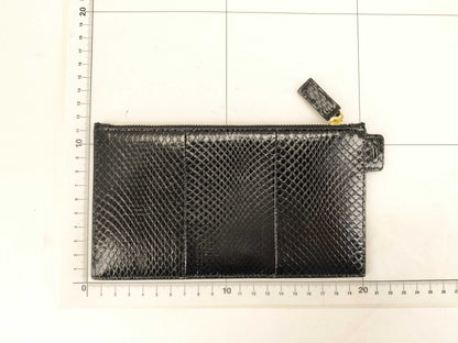SAINT LAURENT Python Logo Pouch 669907 Black Pouch