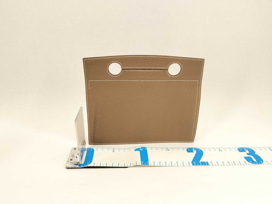 HERMES U-stamped Togo Bag Pocket Pouch Etoupe Pouch