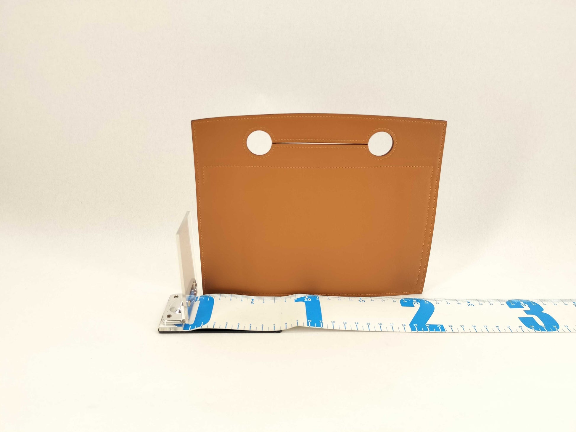 HERMES B Stamped Swift Bag Pocket Pouch Gold Pouch