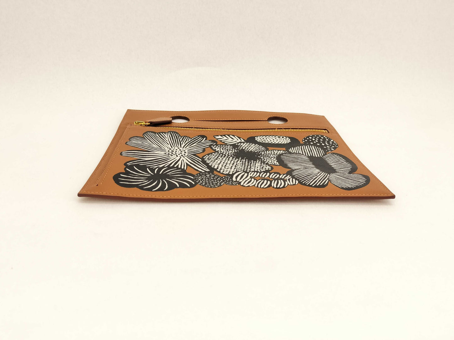 HERMES B Stamped Swift Bag Pocket Pouch Gold Pouch