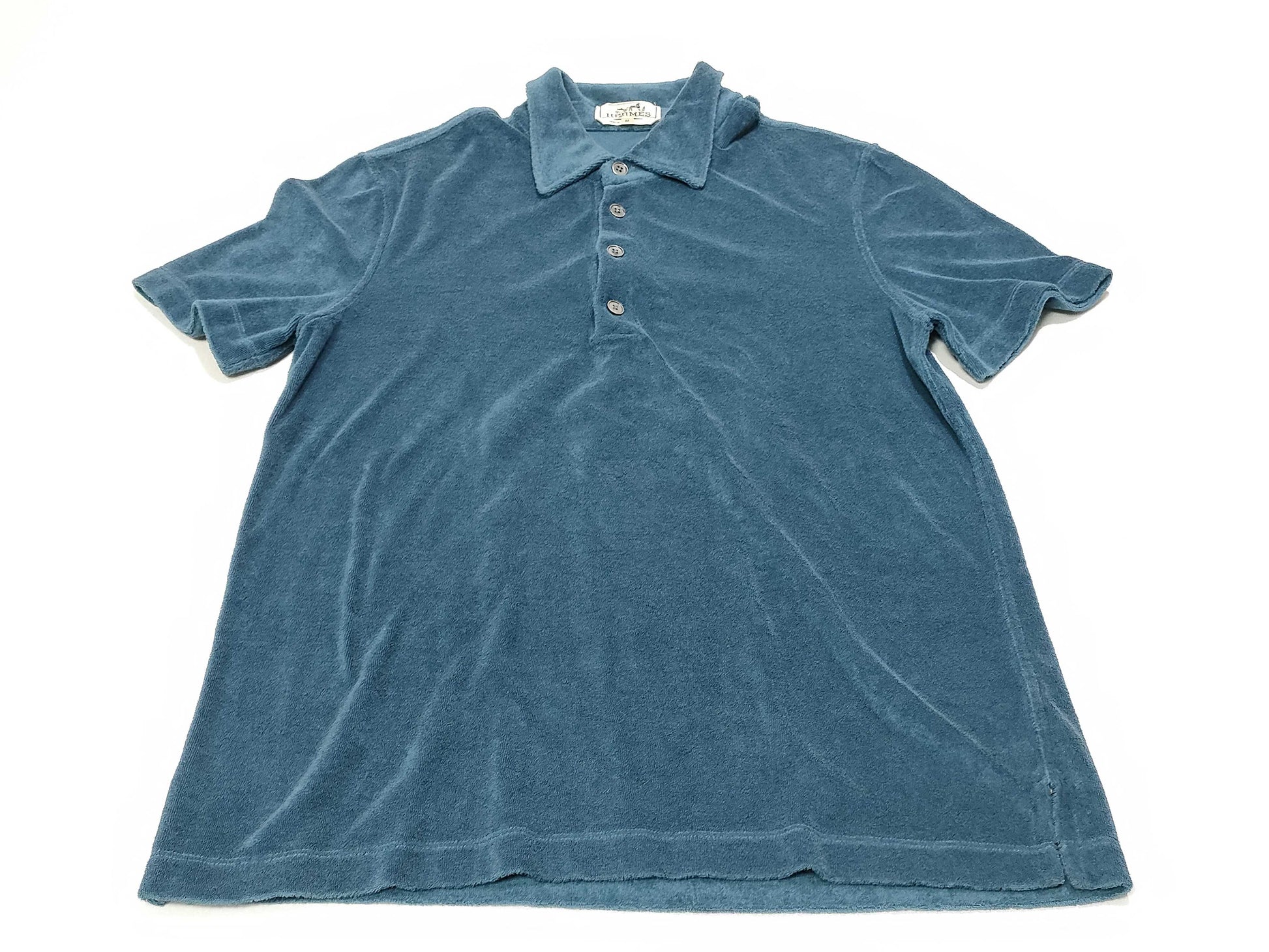 HERMES Short Sleeve Pile Top Pile Polo Shirt Tops