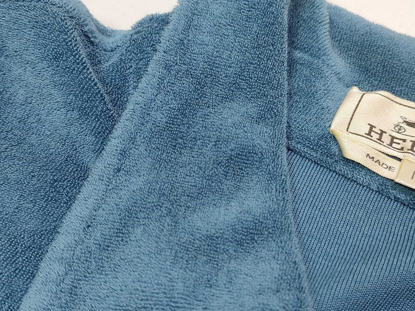 HERMES Short Sleeve Pile Top Pile Polo Shirt Tops