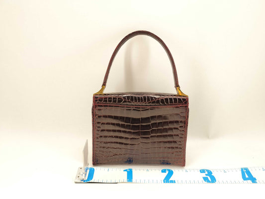 GUCCI Old Gucci Old Gucci Crocodile Handbag One Red Handbag