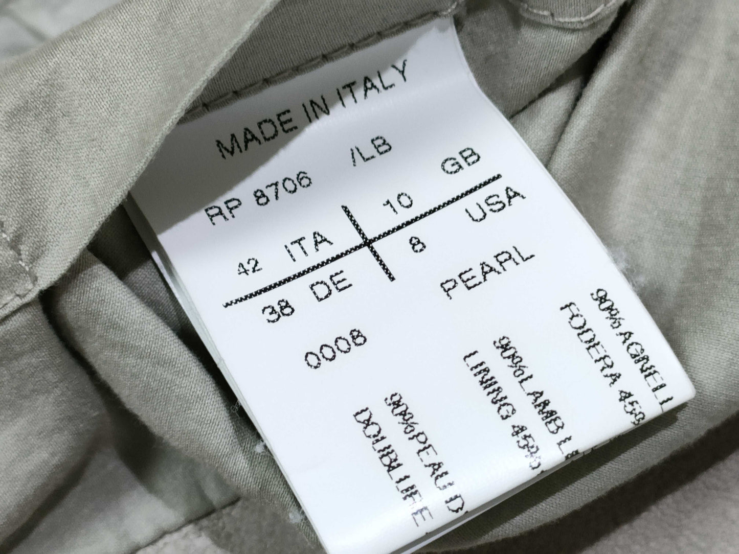 Rick Owens Lambskin Rider's Jacket, Beige, Size 42 