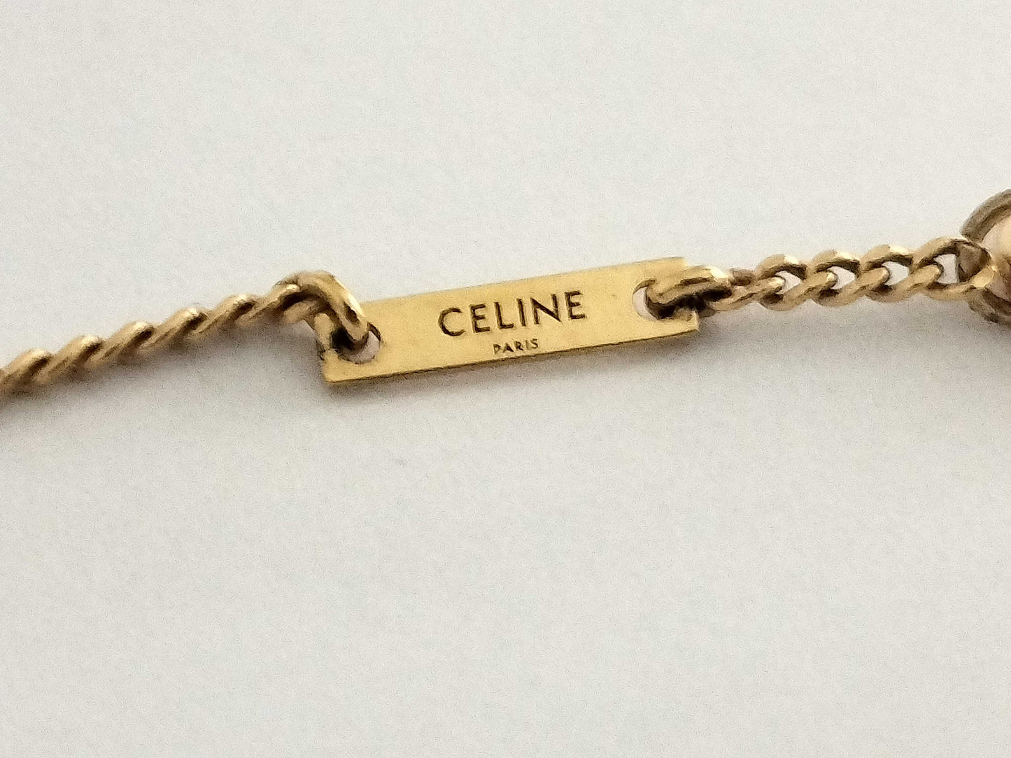 CELINE Chain Necklace GP Gold Necklace