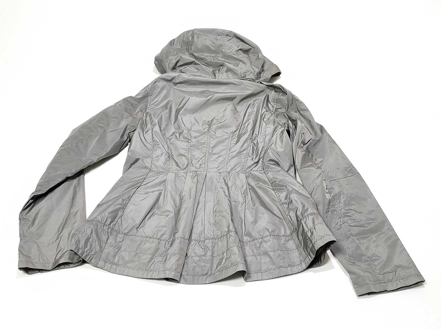 MONCLER AYROLLE Kids' Nylon Hooded Zip-Up Jacket, Gray, Size 14+, Size 164cm