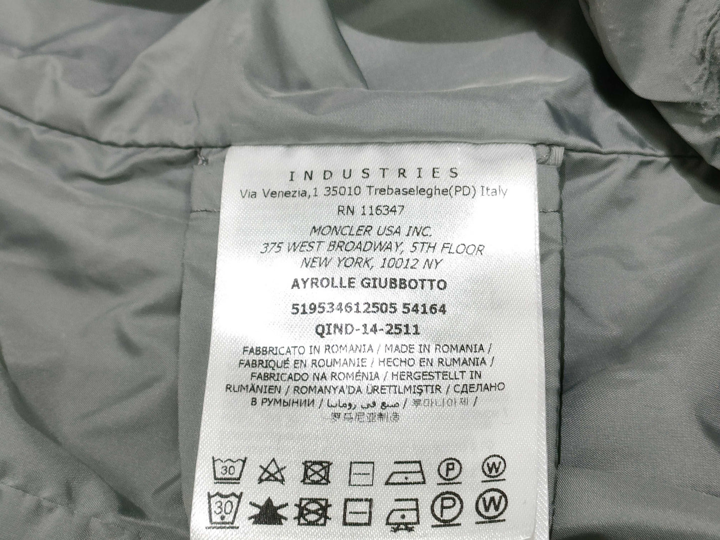 MONCLER AYROLLE Kids' Nylon Hooded Zip-Up Jacket, Gray, Size 14+, Size 164cm