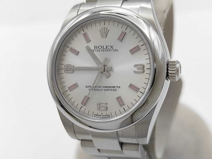 ROLEX 177200 QT278578 Silver Dial Oyster Bracelet Women's Watch