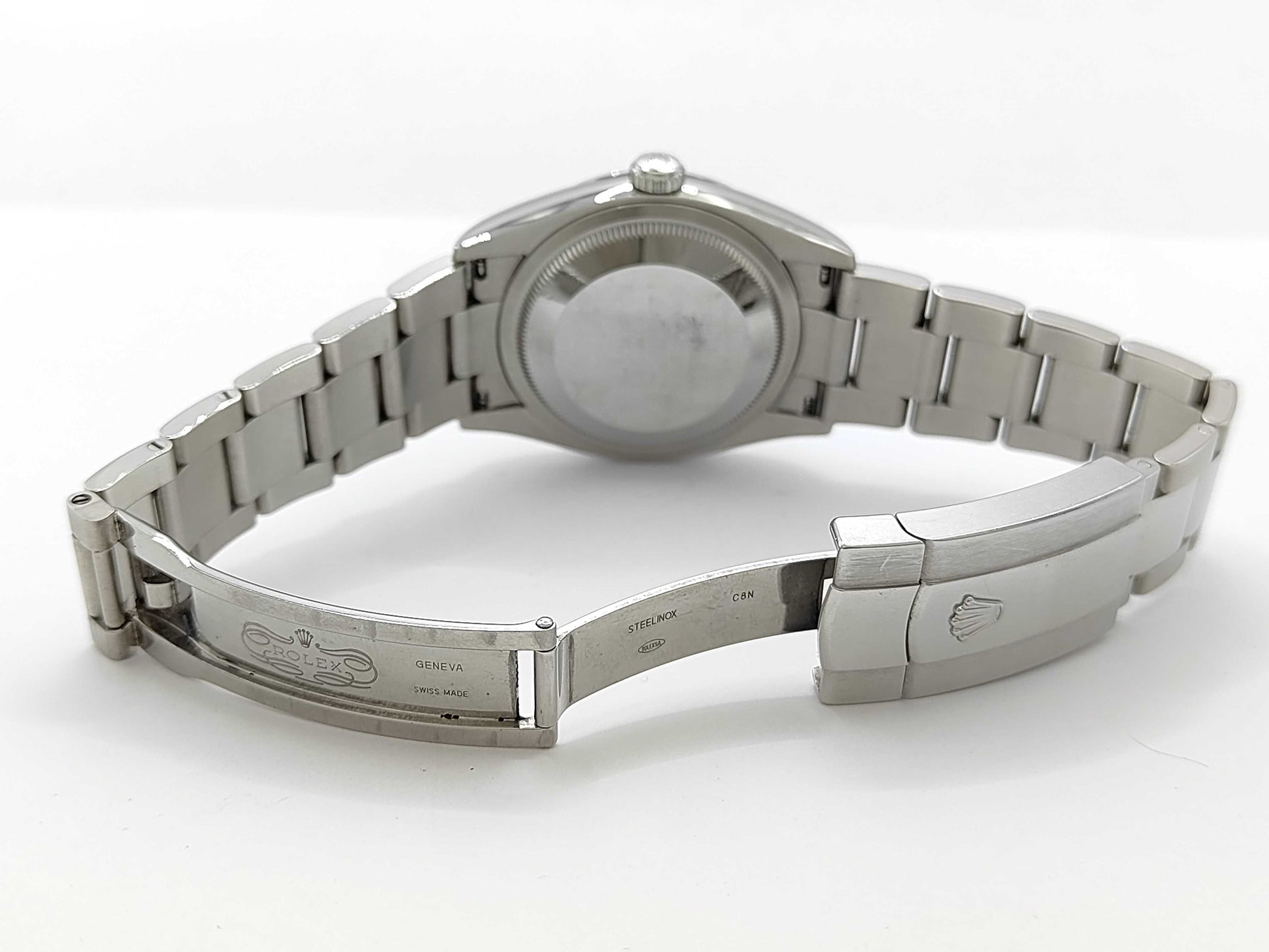 ROLEX 126200 9A032212 Bright Blue Oyster Bracelet Men's Watch