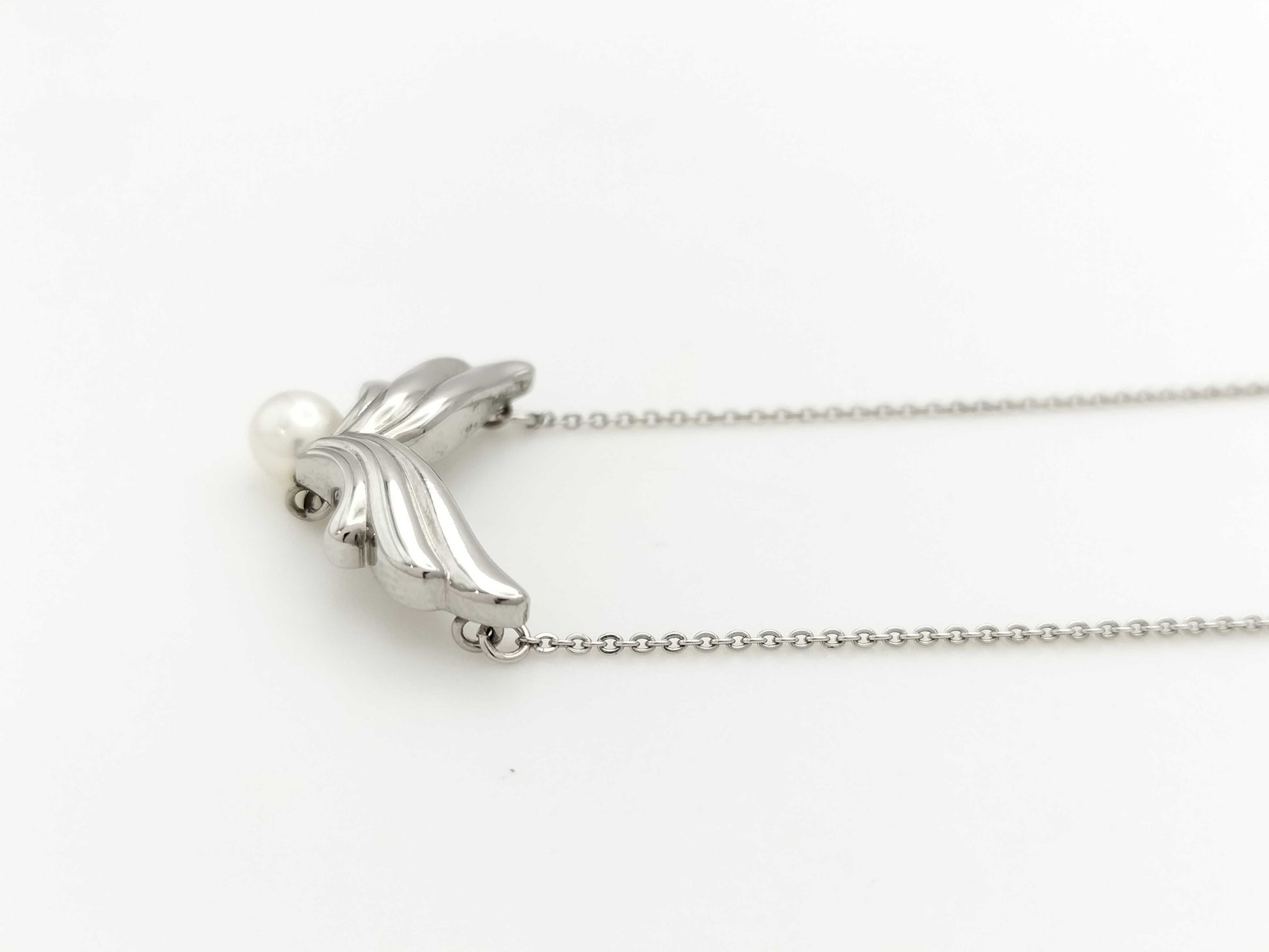 TASAKI Semi-Round Pearl Necklace, Approx. 5.6mm Diameter, Sterling Silver, 5.5g 