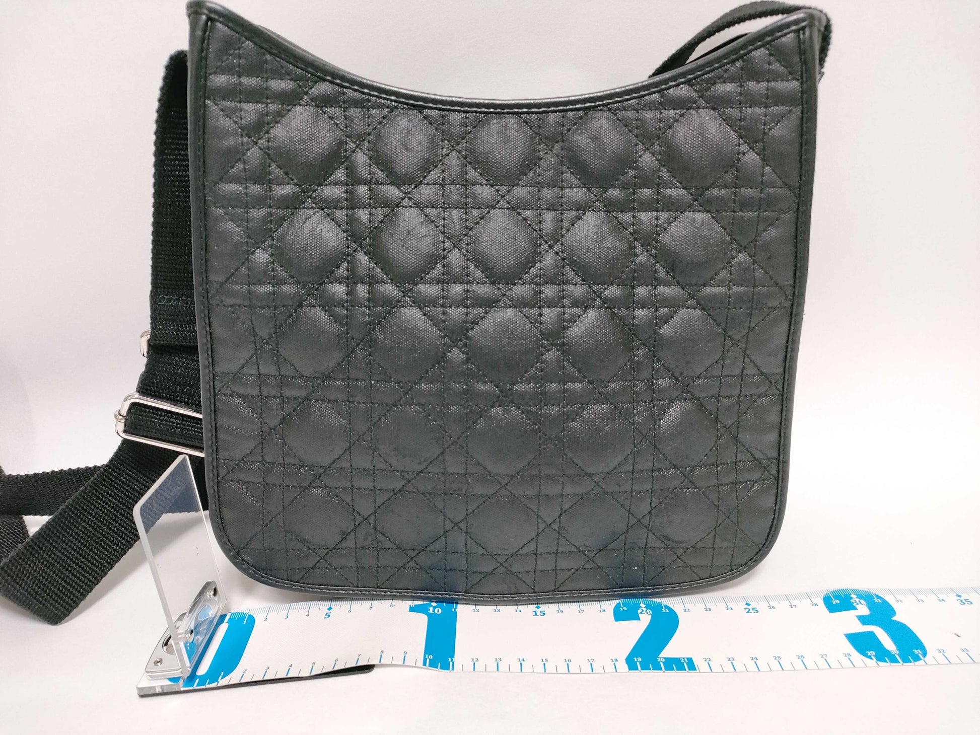 Dior Lady Dior Cannage Shoulder Bag in Black