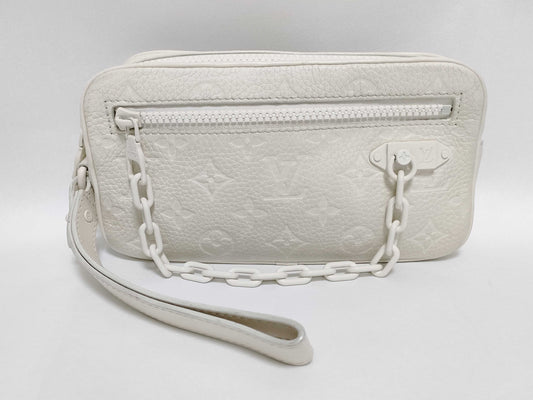 LOUIS VUITTON Monogram Empreinte Pochette Volga in Taurillon Leather M53551 Clutch Bag/Second Bag