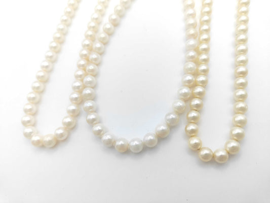 3-Piece Pearl Necklace Set 927g Sterling Silver 