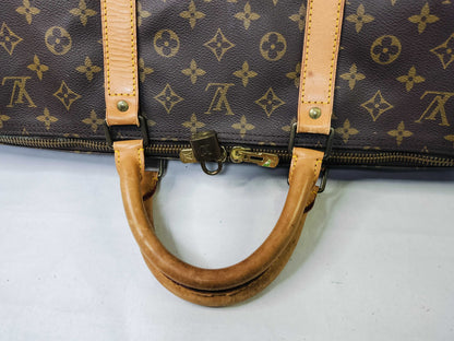 LOUIS VUITTON Monogram Keepall 60 M41422 MI0070 Poignier Name Tag Boston Bag