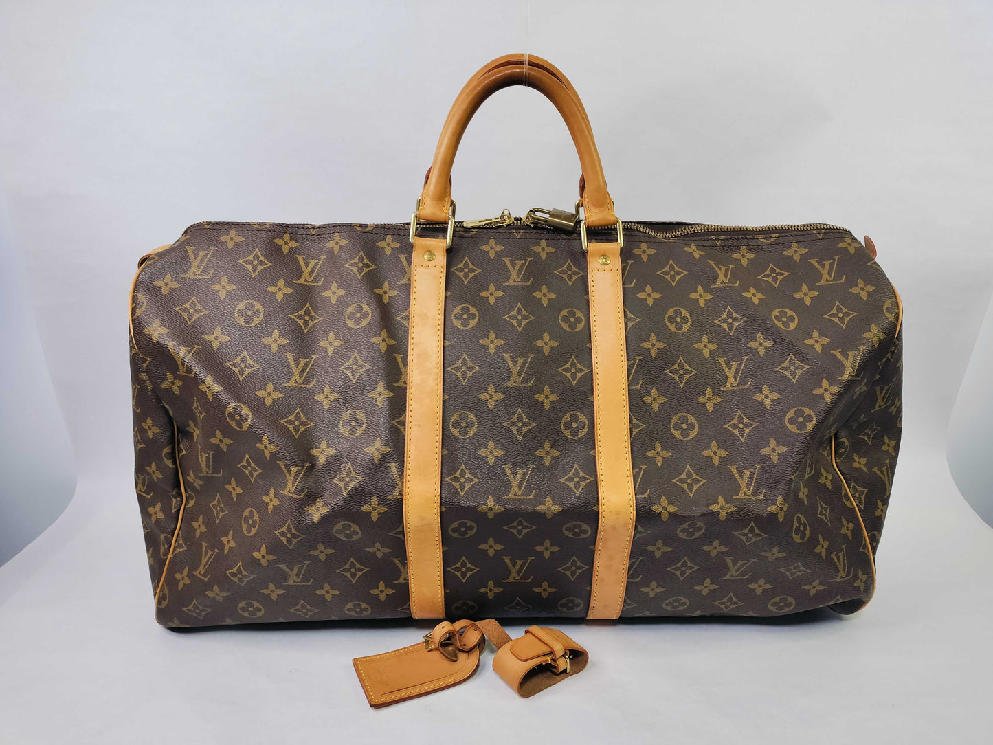 LOUIS VUITTON Monogram Keepall 55 M41424 SP1926 Poignier Name Tag Boston Bag