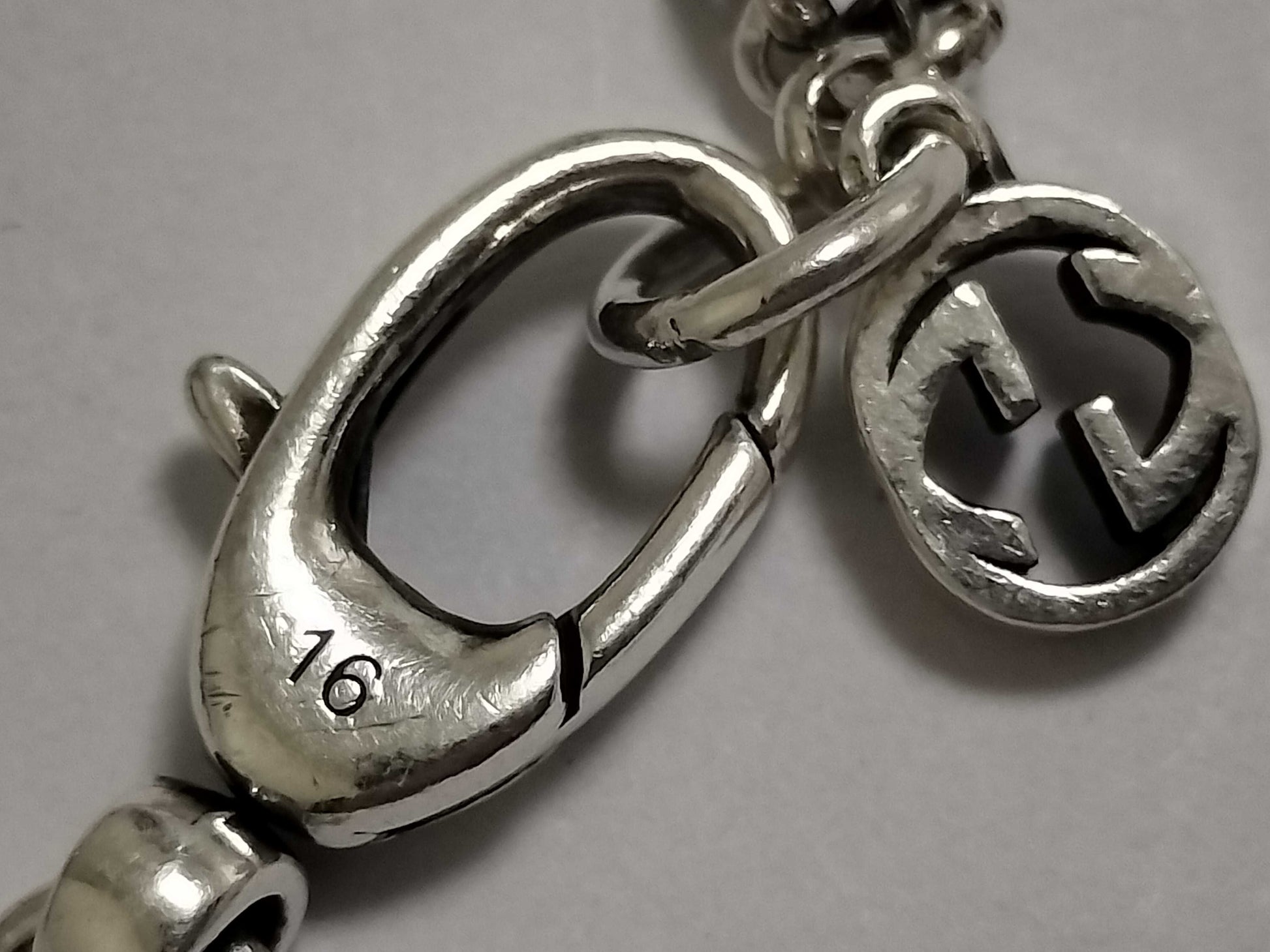 GUCCI Double G Key Charm 925 Bracelet/Bangle