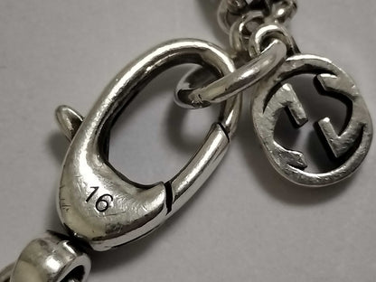 GUCCI Double G Key Charm 925 Bracelet/Bangle