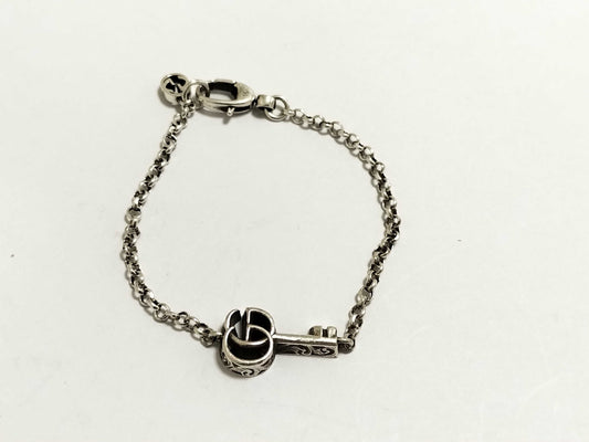 GUCCI Double G Key Charm 925 Bracelet/Bangle