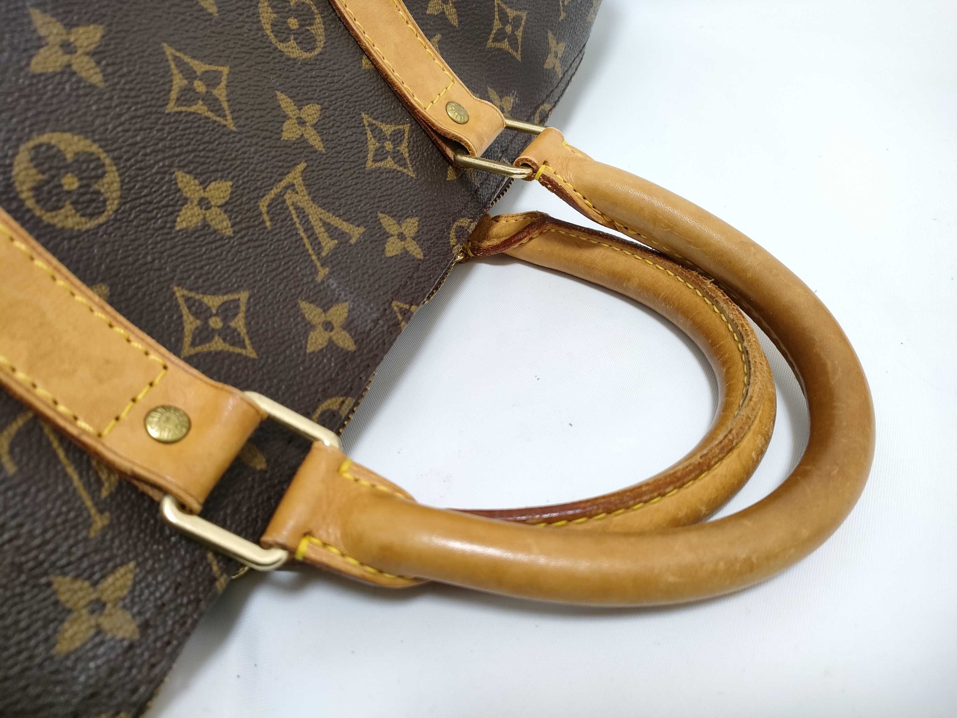 LOUIS VUITTON Monogram Keepall 55 M41424 FL0949 Name Tag Boston Bag