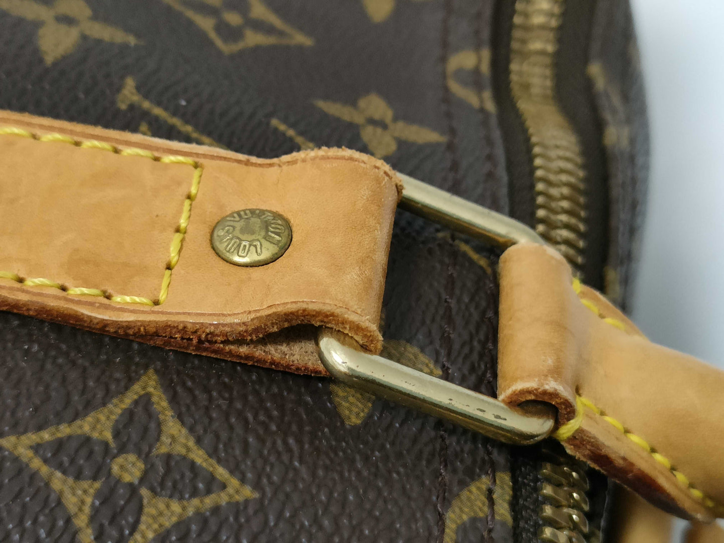 LOUIS VUITTON Monogram Keepall 55 M41424 FL0949 Name Tag Boston Bag