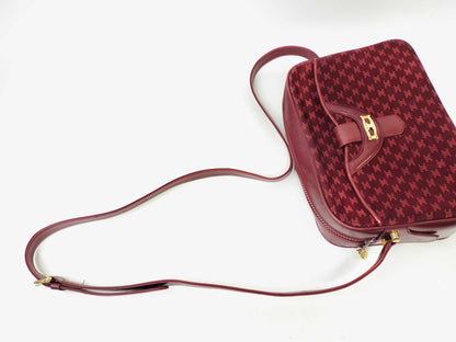CELINE Macadam Suede Leather Shoulder Bag Camera Bag Shoulder Bag