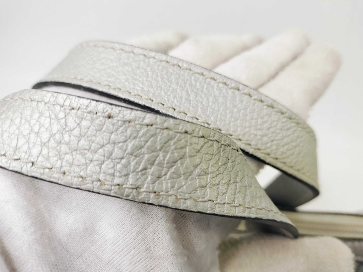 GUCCI GG Canvas Handbag Silver 264210 Handbag