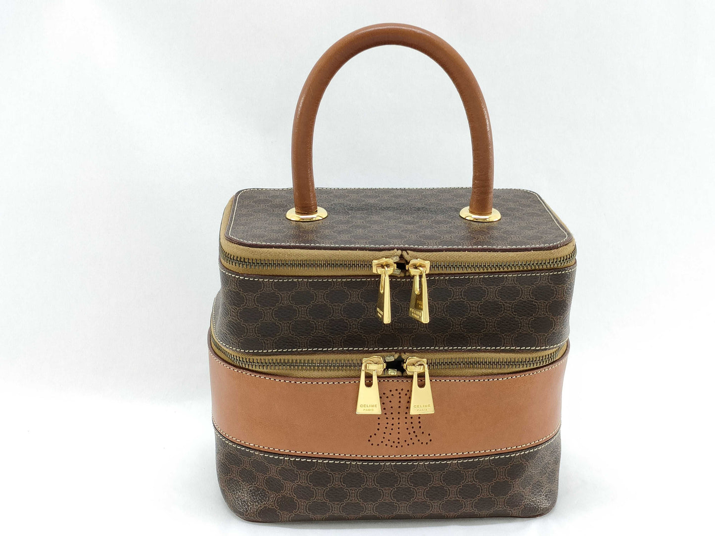 CELINE Macadam Blason Triomphe Pattern Handbag